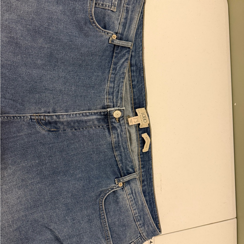 Blue Patchwork cuffed Jeans NWT - image 4